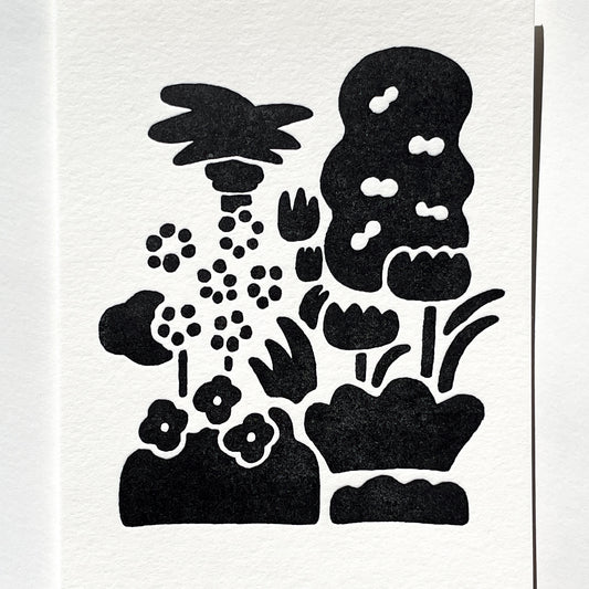 Letterpress Card/ LA Plants