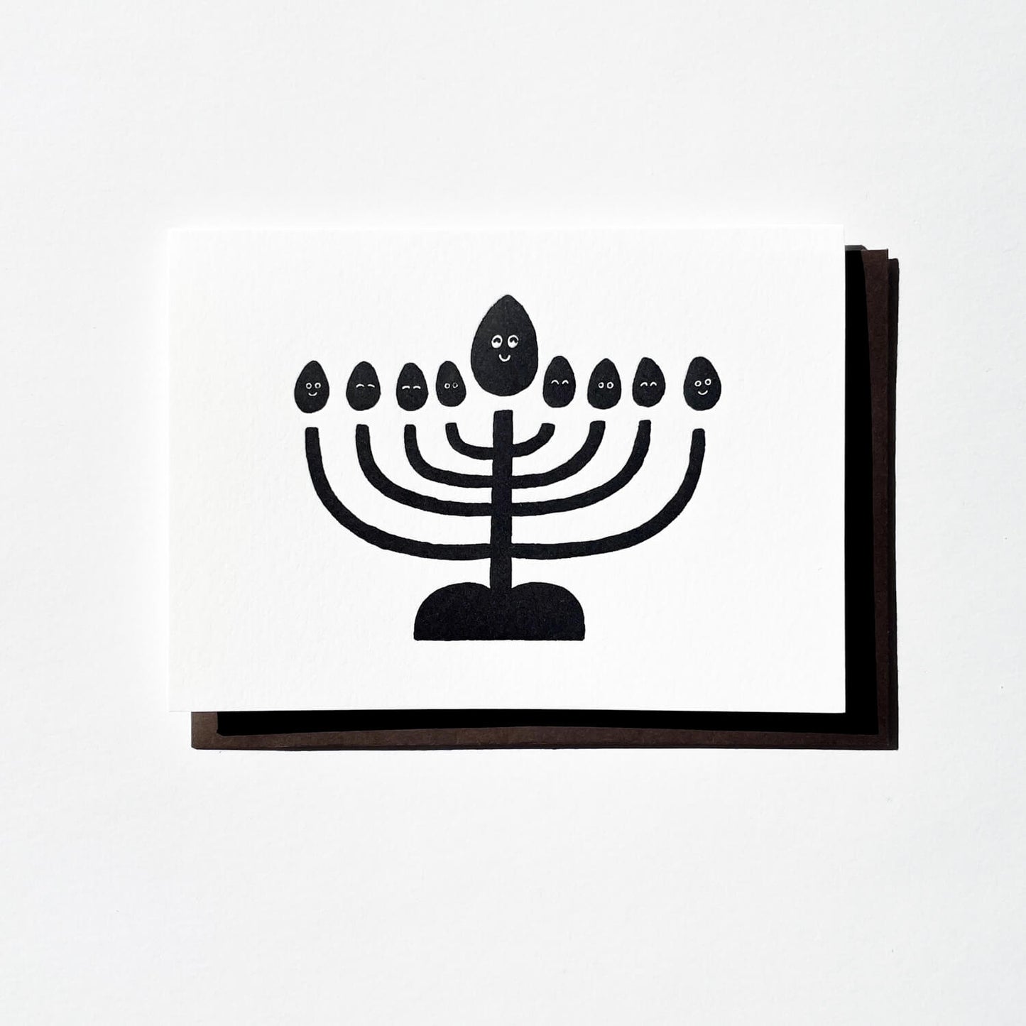 OITAMA Letterpress Card Set of 6 / Hanukkiahs
