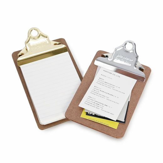 Old School Clipboard/ Mini/ Silver Clip