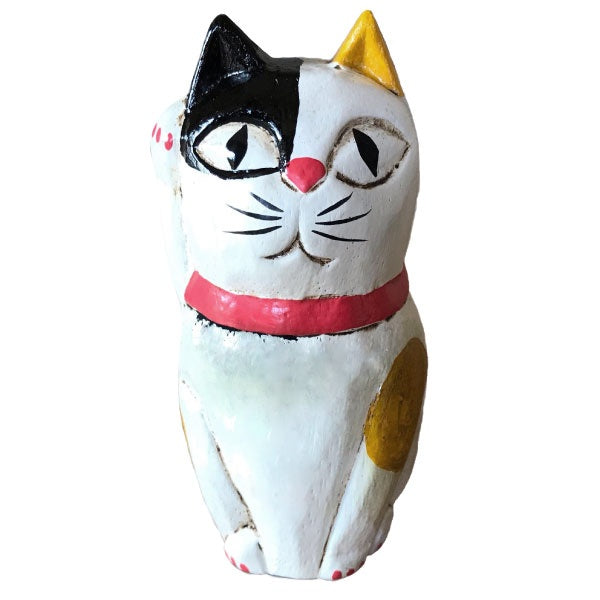 Wooden Doll/ Beckoning Cat/ Calico